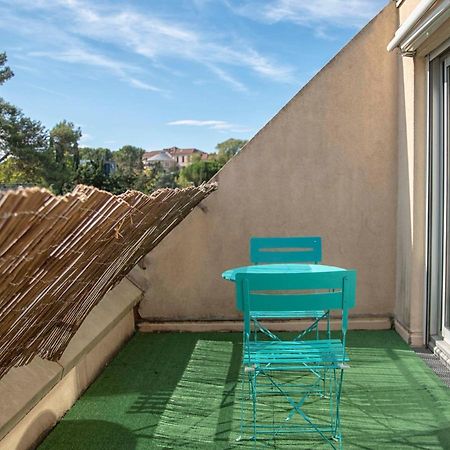Studio terrasse Montpellier - Parking privé - Proche ligne 1 Exteriör bild